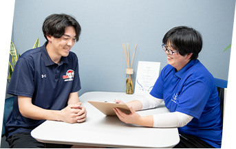 目標にむかって 二人三脚